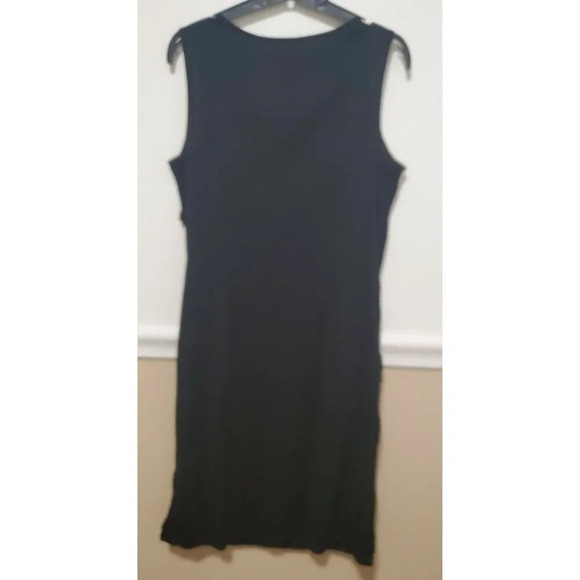 Frank Lyman Black Sleeveless Lined Dress with Gath - Picture 5 of 8
